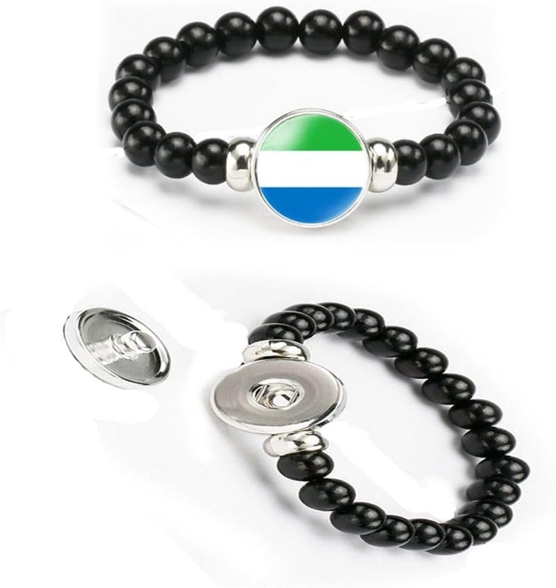 vmcoatdu National Flag Bracelet Elastic Rope Beaded Bracelet Support Your Country Travel Souvenir Gifts for Men Women - Image 4
